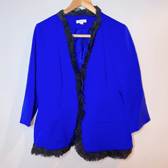 Joan Rivers Jackets & Coats Vintage Joan Rivers Royal Blue Lace